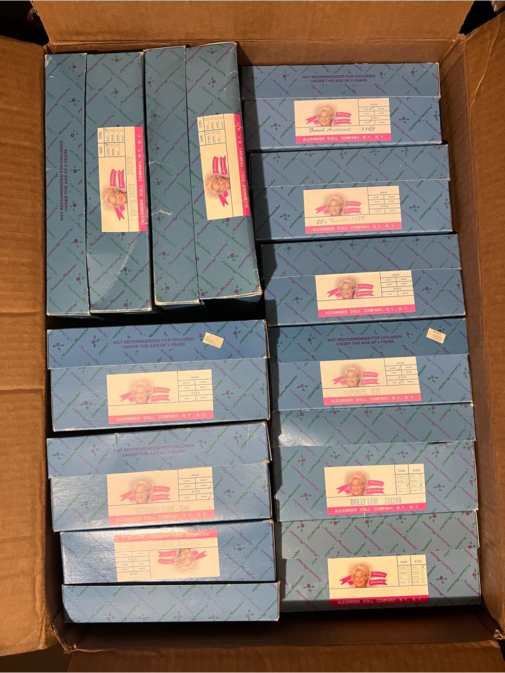 18 Madame Alexander Dolls in Box